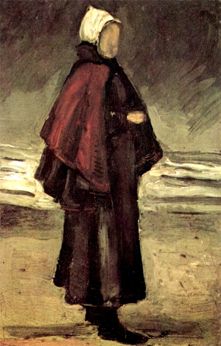 Fisherman'S Wife On The Beach Van Gogh Oil Painting